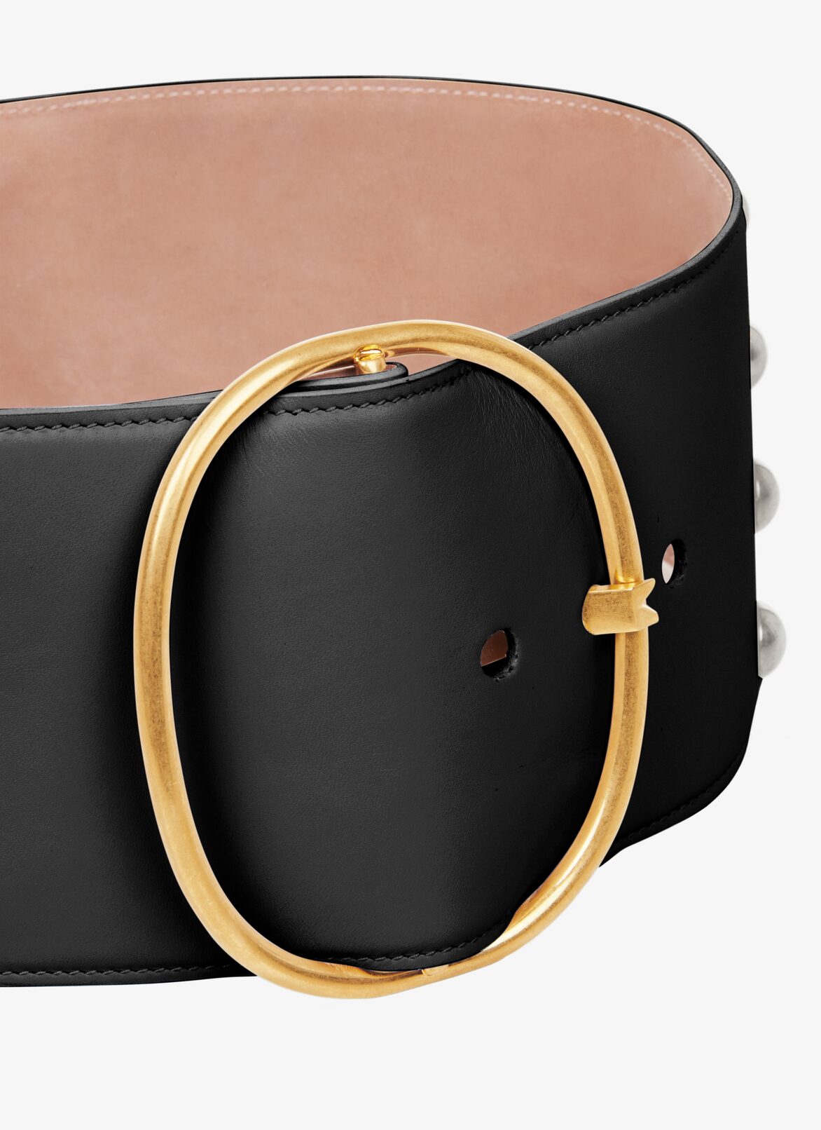 Ovale buckle Belt ALAÏA BLACK/GOLD OVALE BUCKLE BELT